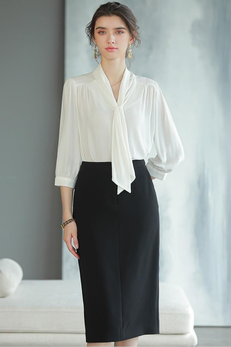 Black and White Skirt and Blouse – FashionByTeresa