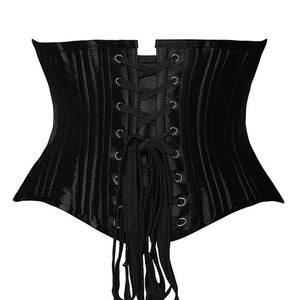 Satin Steel Boned Corset - FashionByTeresa