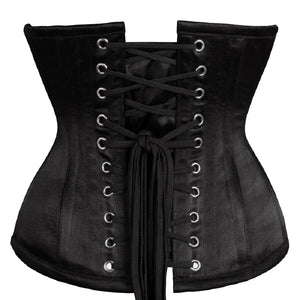 Black Gothic Underbust Corset Bustiers - FashionByTeresa
