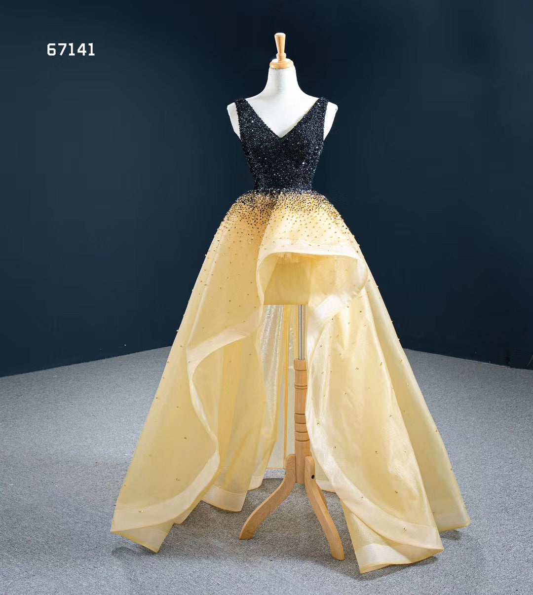 Beaded Asymmetrical Evening Ball Gown | FashionByTeresa Beaded Asymmetrical Evening Ball Gown | FashionByTeresa