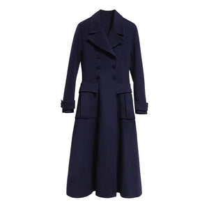 Double breasted winter cashmere wool coat - FashionByTeresa