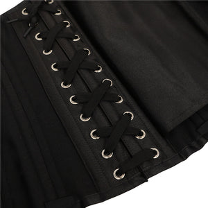Black Gothic Corset Underbust Bustier - FashionByTeresa