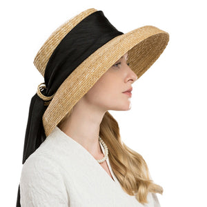 Summer Large Wide Brim Hat Boater Straw Hat - FashionByTeresa