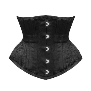 Black Gothic Underbust Corset Bustiers - FashionByTeresa