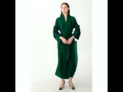 Unique One Size Pleated Elegant Retro Maxi Dress