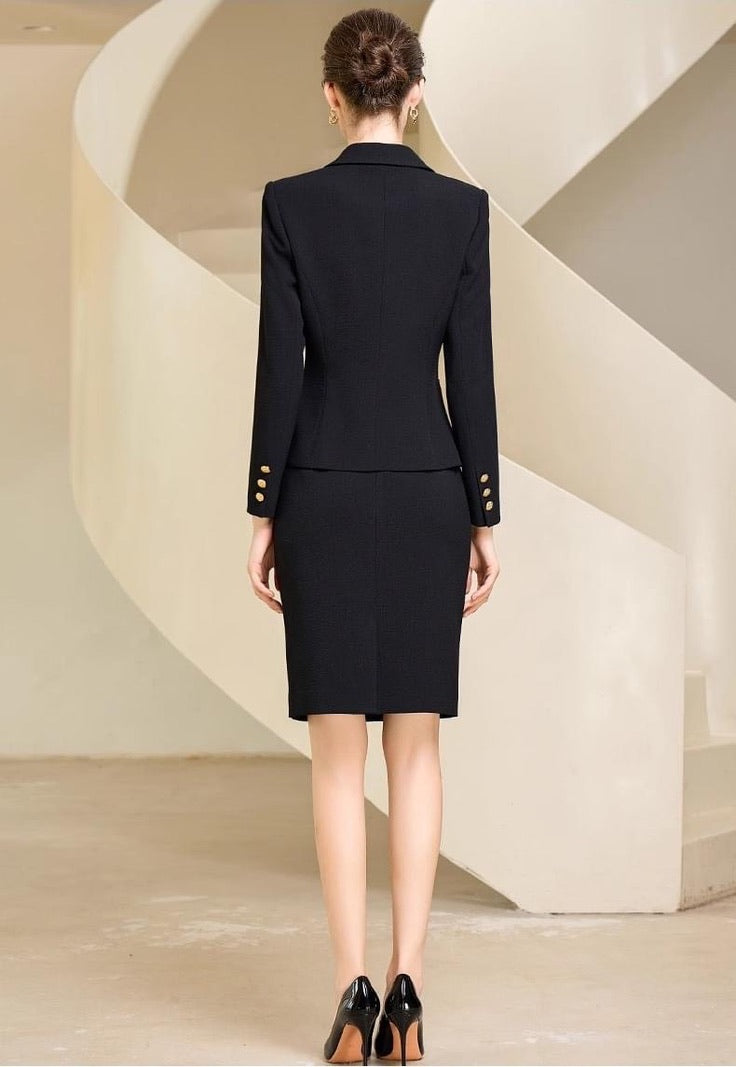 Elegant Sapphire Tailored Business Skirt Suit | FashionByTeresa Elegant Sapphire Tailored Business Skirt Suit | FashionByTeresa