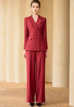 Wide Leg DoubleBreasted Pantsuit