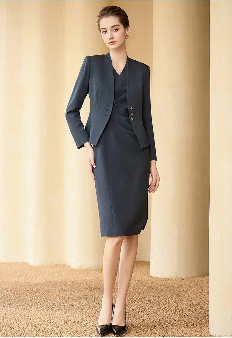 Elegant Business Dress Suit, M / Dark blue / Set Elegant Business Dress Suit, M / Dark blue / Set