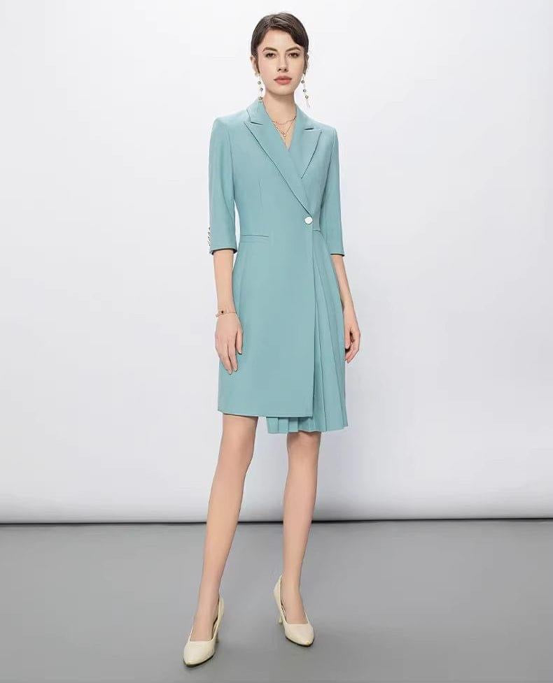 short sleeve side button midi wrap dress SHEIN Khaki Wrap Midi Dress V-Neck Batwing Sleeve Side Button A-Line High Waist Linen-Feel Woven Fabric Regular Fit Casual Vacation Spring S,M