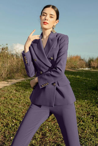 Azure Elegance Pantsuit Set
