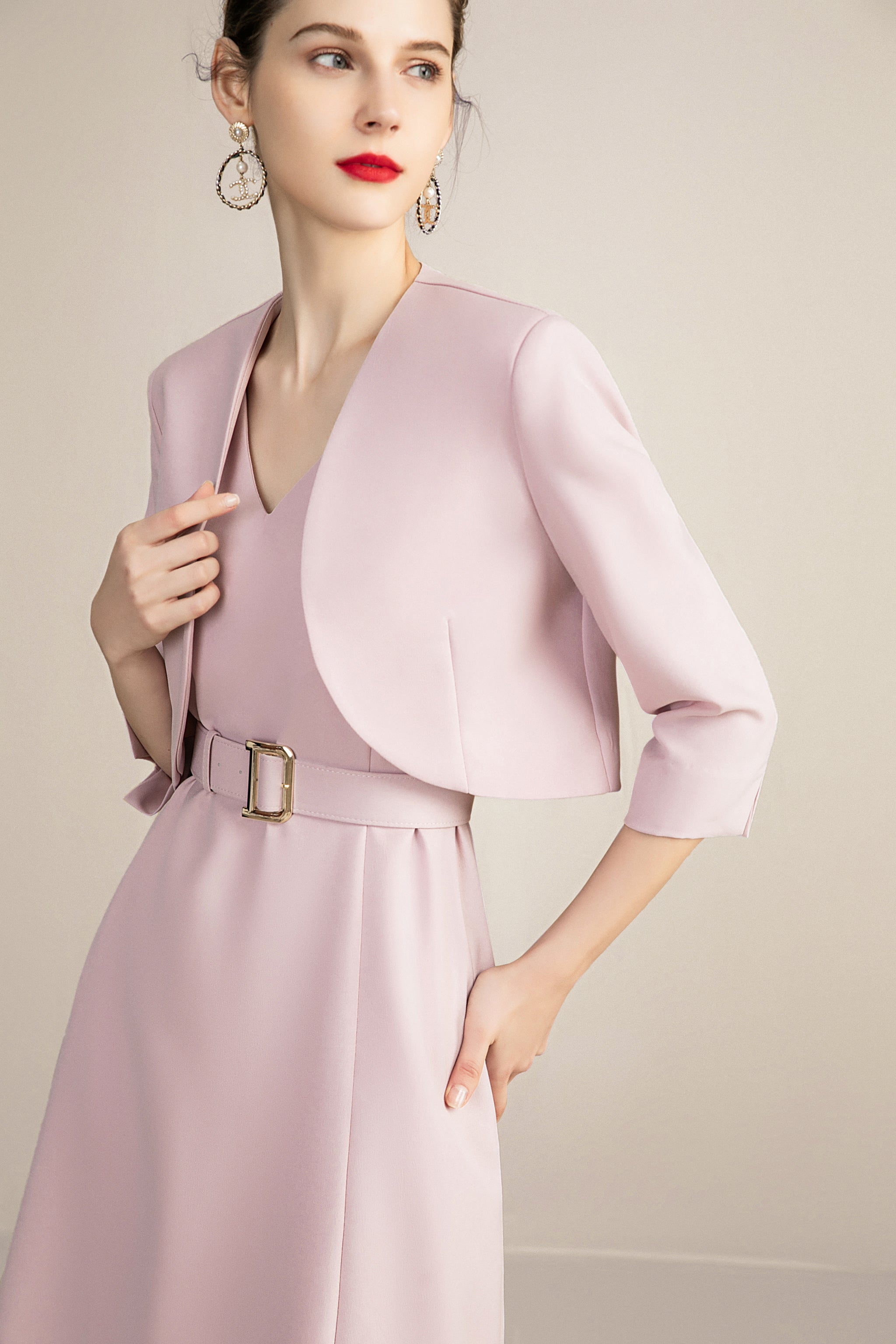 pink dress and blazer Topshop Light Pink Slouchy Longline Blazer Dress