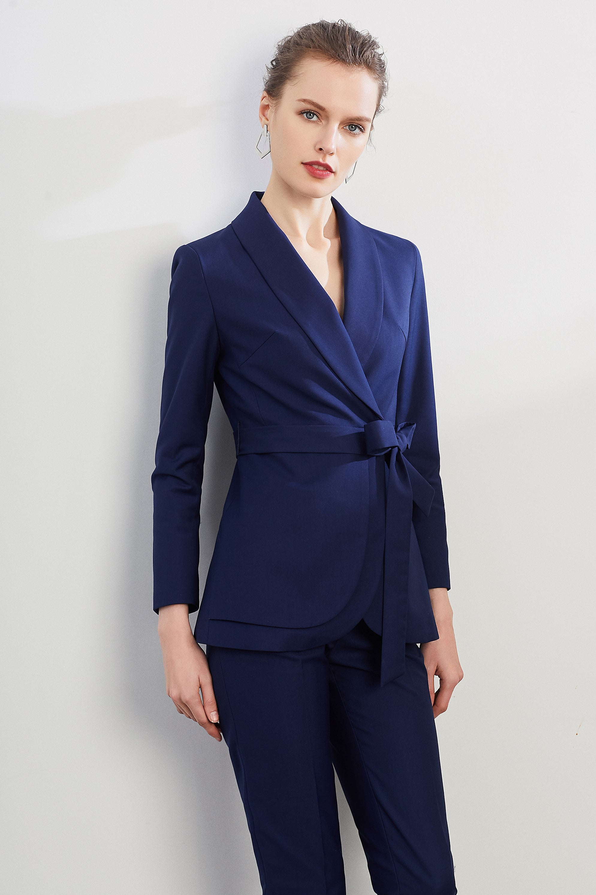 Women's navy hotsell blue pant suits