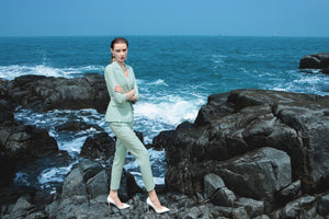 Mint Green Professional Pant Suit Sets - FashionByTeresa