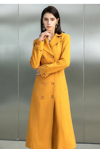 Mustard Mélange Trench Dress