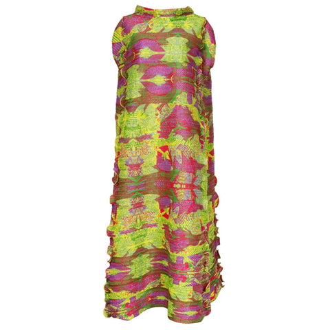 Retro Forest Print Pleated Maxi Dress - FashionByTeresa