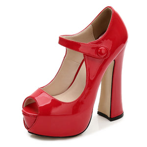 Elegant Platform Toe Open-toe Pumps - FashionByTeresa