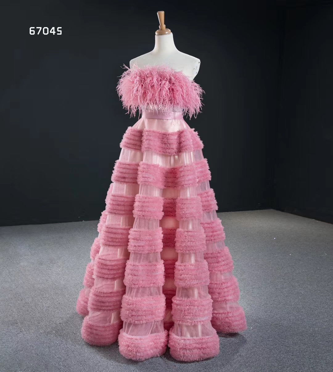 Pink Off Shoulder Elegant Party Fashion Evening Ball Gown - FashionByTeresa