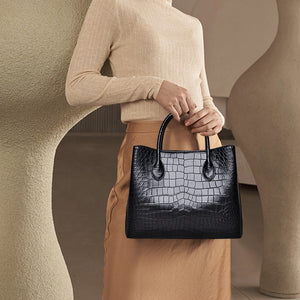Authentic Crocodile Skin Tote Handbag - FashionByTeresa