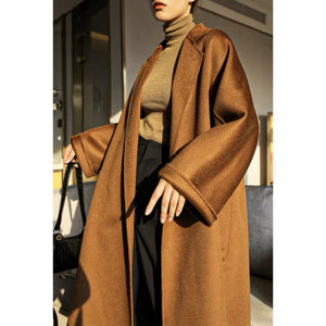 Classic and temperament, loose fit cashmere wool coat - FashionByTeresa