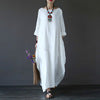 White Cotton Summer Maxi Dress - FashionByTeresa