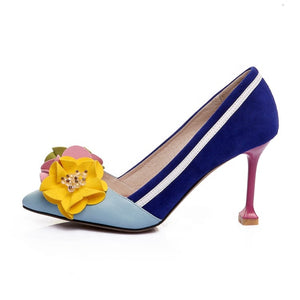 Colorful flower high heel pump - FashionByTeresa