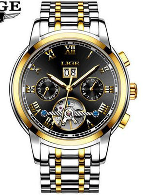 Luxury Stainless Steel Band Gold Wristwatch - FashionByTeresa