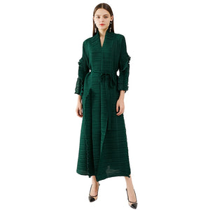 Unique One Size Pleated Elegant Retro Maxi Dress - FashionByTeresa