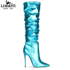High Heel Knee High Boots - FashionByTeresa