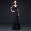 Elegant Beaded V-Neck Mermaid Evening Gown - FashionByTeresa