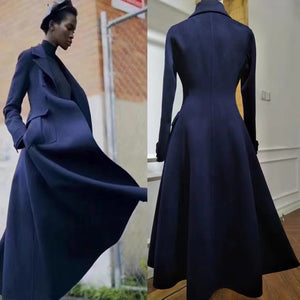 Double breasted winter cashmere wool coat - FashionByTeresa