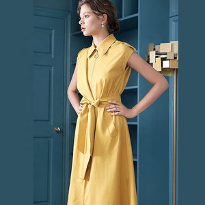 Yellow Swing Shirt Dress - FashionByTeresa