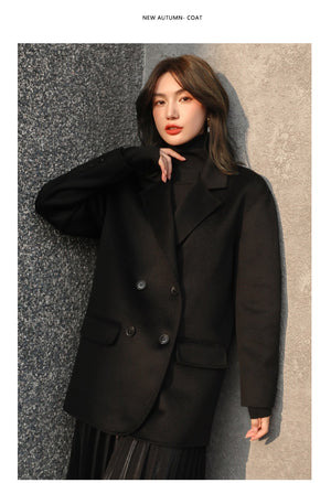 Elegant women wool coat jackets - FashionByTeresa