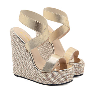 European and American style high-heeled wedge sandals - FashionByTeresa