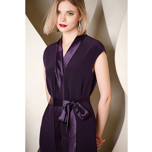 Purple Elegant Sleeveless Dress - FashionByTeresa