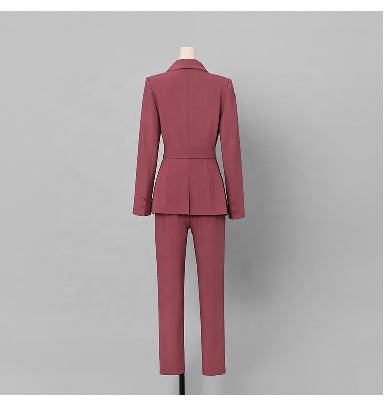 Women Black Blazer And Trousers Suit Set XL / Black Women Black Blazer And Trousers Suit Set XL / Black