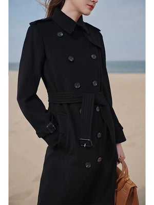Luxury long cashmere wool coat - FashionByTeresa