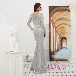 Dubai Sequined Evening Gown - FashionByTeresa