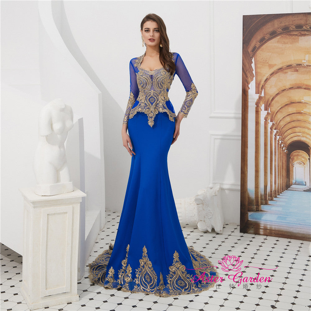Blue Lace Royal Blue And Gold Mermaid Dress Gold Lace Royal Blue Velvet Long Sleeve Prom Blue Lace Royal Blue And Gold Mermaid Dress Gold Lace Royal Blue Velvet Long Sleeve Prom