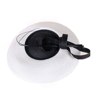 Black White Weddings Church Derby Royal Fascinator Hat - FashionByTeresa