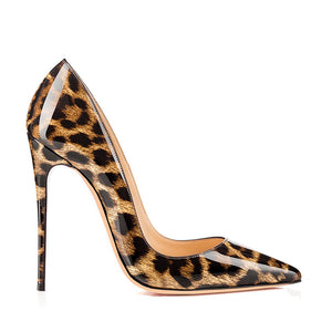 Leopard print patent high heel pumps - FashionByTeresa