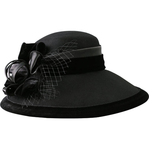 Elegant Black Fedora Hat - FashionByTeresa