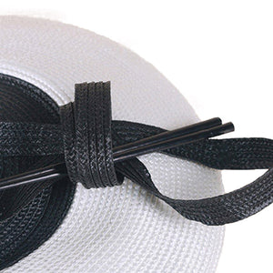 Black White Weddings Church Derby Royal Fascinator Hat - FashionByTeresa