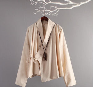 Chinese Style Retro Cotton Linen Blouse - FashionByTeresa