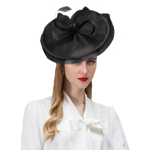 Elegant Royal Royal Ascot Fascinator Pillbox Hat - FashionByTeresa