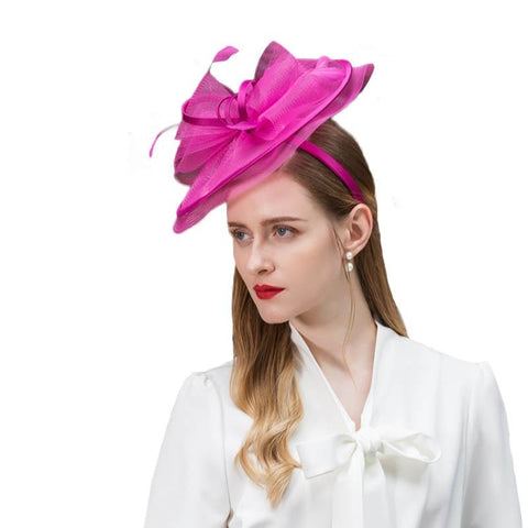 Elegant Royal Royal Ascot Fascinator Pillbox Hat - FashionByTeresa