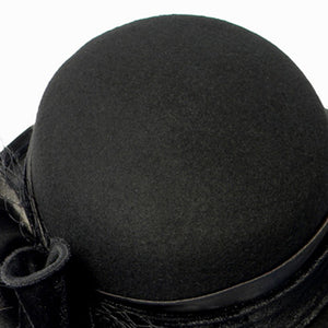 Elegant Black Fedora Hat - FashionByTeresa
