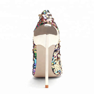 Colorful Glitter High Heel Pumps - FashionByTeresa