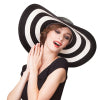 Black and White Summer Straw Hat - FashionByTeresa