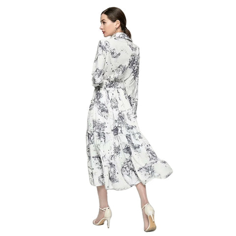 Chiffon Printed Elegant Two Piece Skirt Set - FashionByTeresa