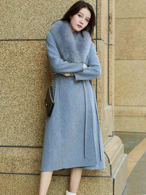 Cashmere luxury winter wool coat - FashionByTeresa